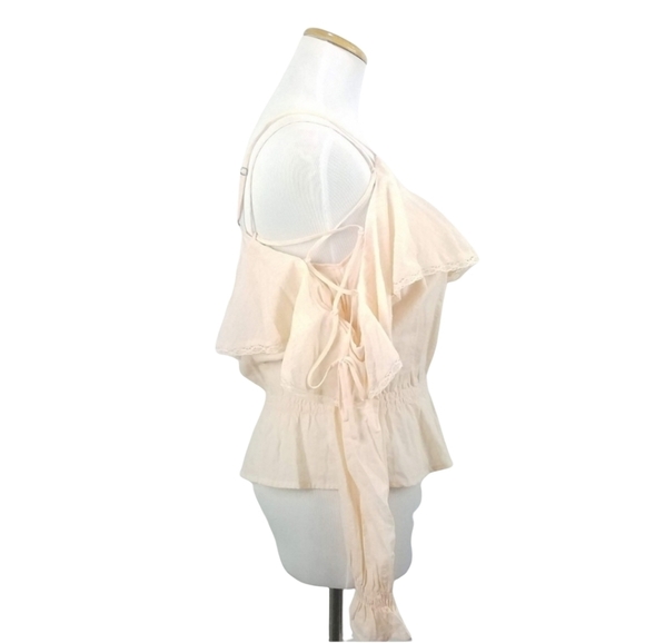 ASTR Pink Kennedy Cold Shoulder Lace Up Top - Picture 2 of 5